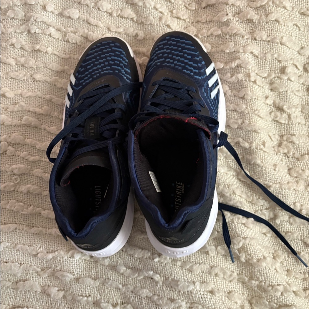 Adidas Navy and White Running Shoes